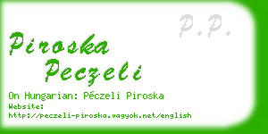 piroska peczeli business card